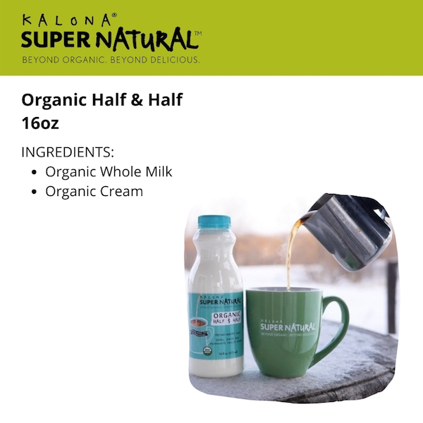 Organic Half & Half – Kalona Creamery