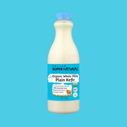 Organic 100% Grass-Fed Whole Milk Plain Kefir